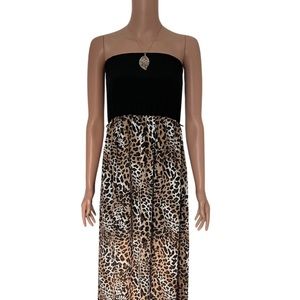 Maxi leopard print maxi  dress by papaya.